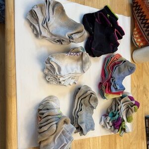 Assorted ladies/girls socks size 4-11  Socks Collection 28 pairs floor dust wear